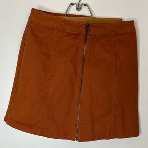 Like New! Forever 21 Rust Full Zip Front Skirt